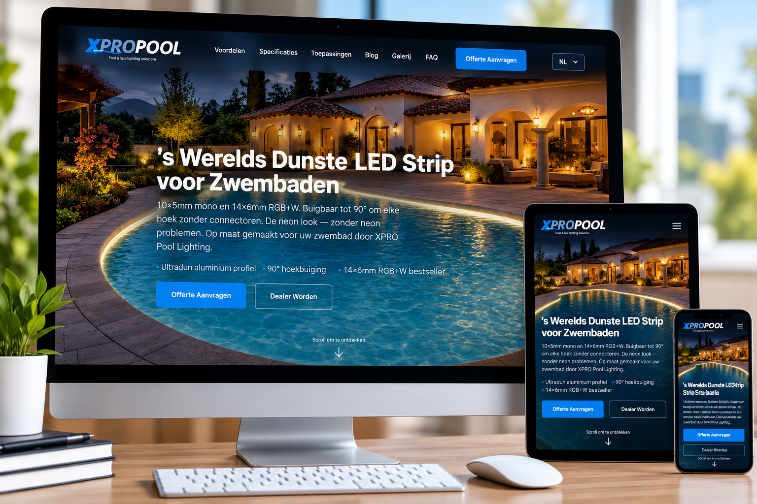 Flex COB LED Strip website portfolio