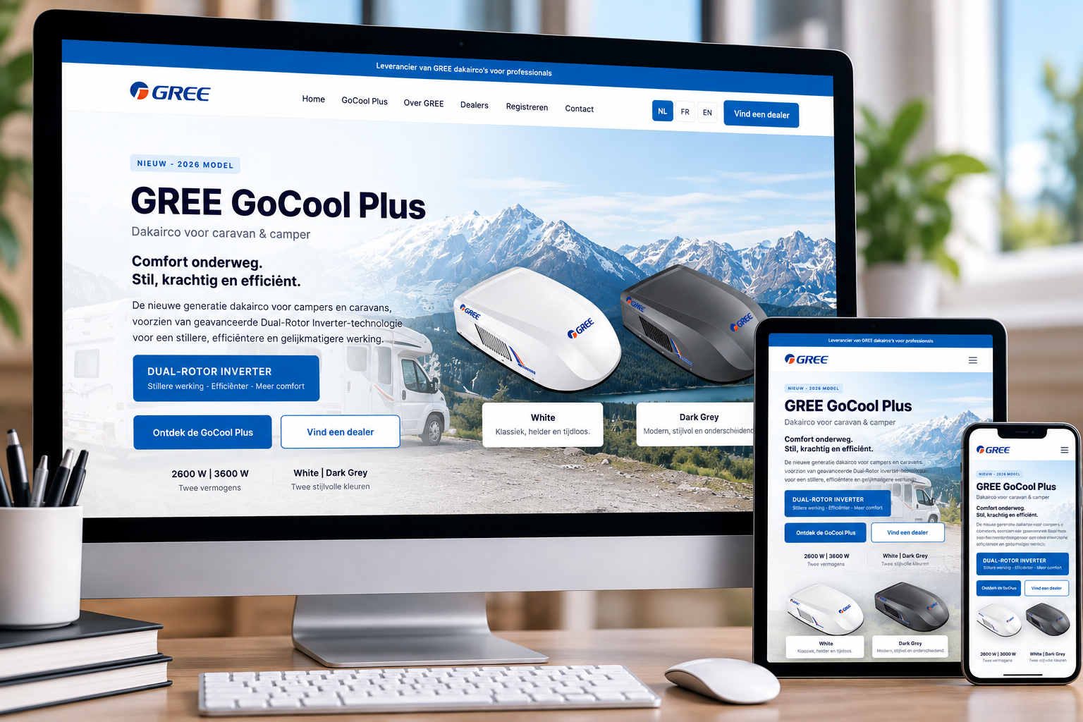 GREE GoCool Plus website portfolio
