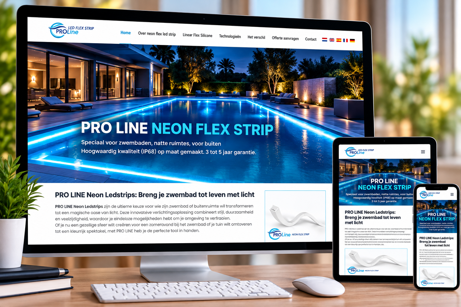 Neon Flex Strip website portfolio